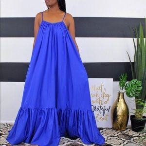 Beautiful royal blue maxi dress